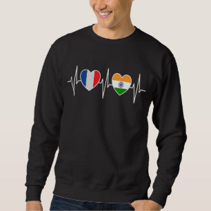 France And India Indian Flag Flags Sweatshirt