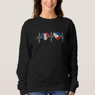 France And Philippines Philippine Flag Flags Premi Sweatshirt