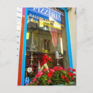 France Architecture Cityscape Street Restaurant Postcard
