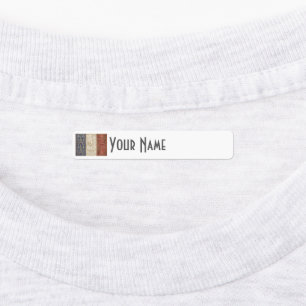 France Art Deco Flag Custom Iron-On Name Label