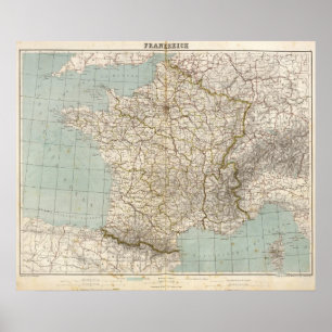 France Atlas Map Poster