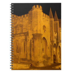 France, Avignon, Provence, Papal Palace at night 2 Notebook