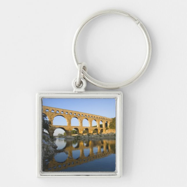 France, Avignon. The Pont du Gard Roman aqueduct Key Ring (Front)