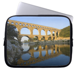 France, Avignon. The Pont du Gard Roman aqueduct Laptop Sleeve