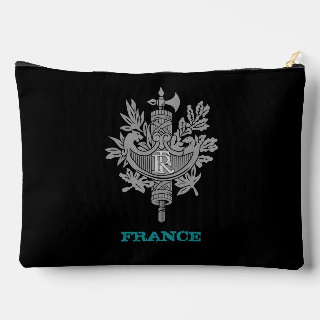 France bag, French coat of arms / flag Accessory Pouch (Back)
