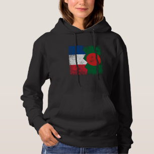 France Bangladesh Flags Half BENGALI French Roots Hoodie