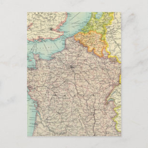 France, Belgium & Holland political Postcard