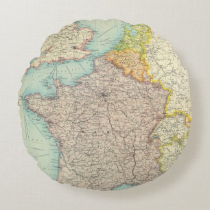 France, Belgium & Holland political Round Cushion