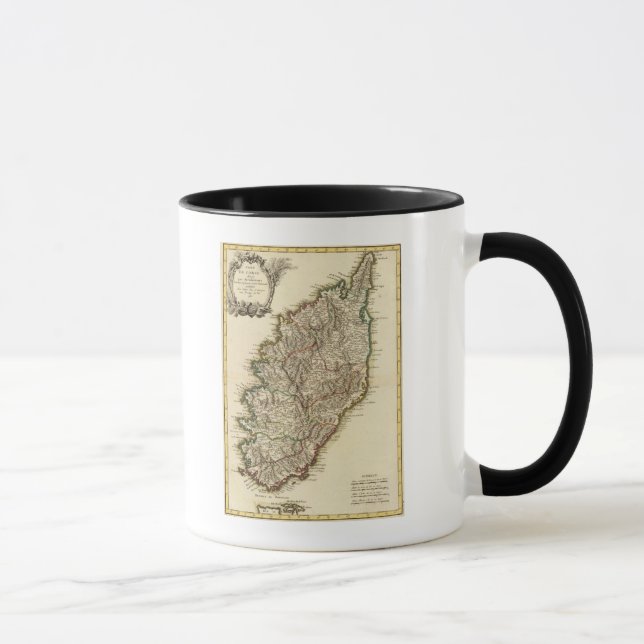 France Boundries Map Mug (Right)
