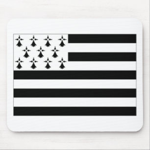 France Brittany Flag Mouse Pad