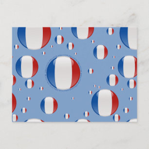 France Bubble Flag Postcard