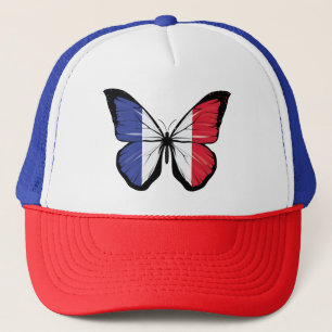 France Butterfly Flag Trucker Hat