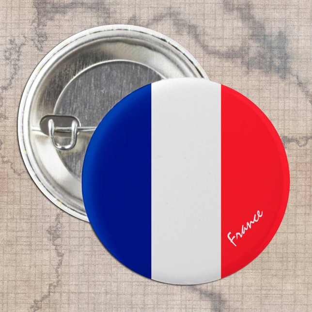 France button, patriotic French Flag fashion 3 Cm Round Badge (Creator Uploaded)
