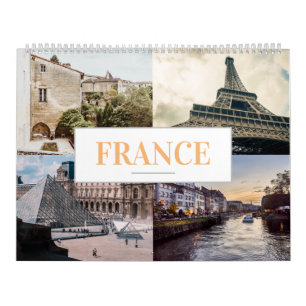 France Calendar Home Art Wall Calendar