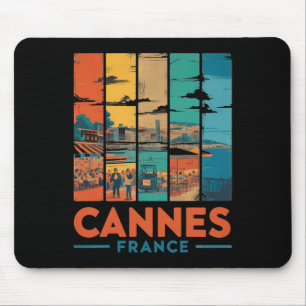 France Cannes French Riviera Beaches Vintage Trave Mouse Pad