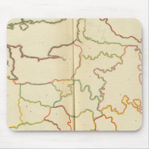 France  Capitals Outlines Mouse Pad