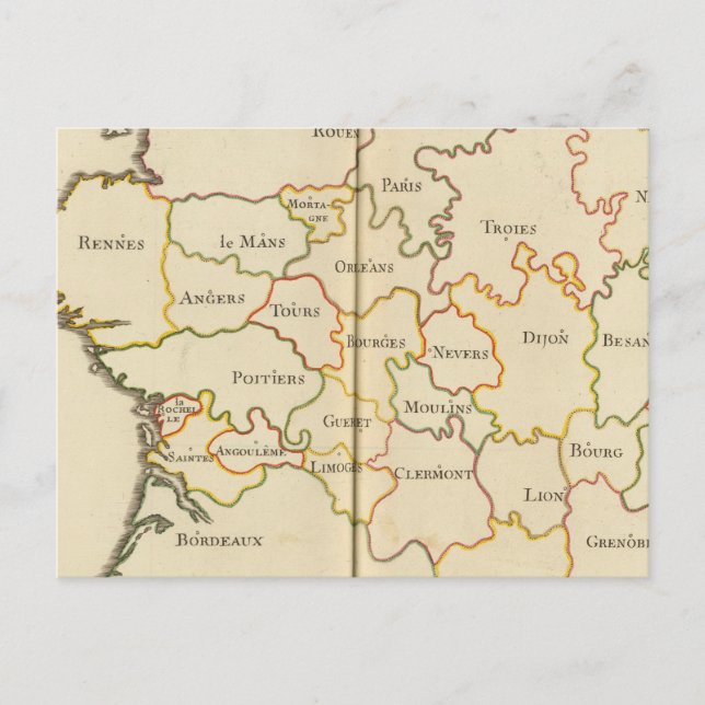 France  Capitals Postcard (Front)