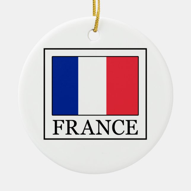 France Ceramic Ornament (Front)