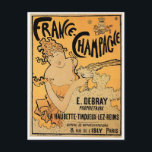 France Champagne Vintage Wine Drink Ad Art Postcard<br><div class="desc">France Champagne Vintage Wine Drink Ad Art  La Haubette Tinqueux Lez Reims  Old Food and Drink Poster Art Vintage food and drink advertisements from old posters and ads from the late nineteenth century to the 1930s.</div>