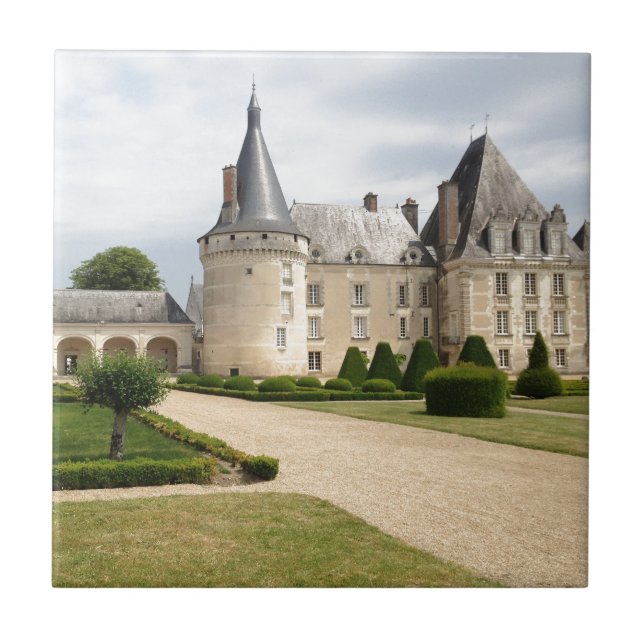 France Chateau Castle Landmark Historic Ceramic Tile (Front)