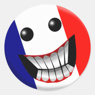 France Classic Round Sticker