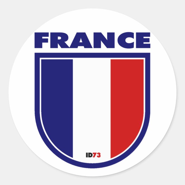 France Classic Round Sticker (Front)