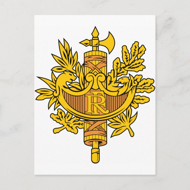 France Coat Of Arms Postcard (Front)