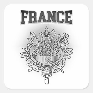 France Coat of Arms Square Sticker