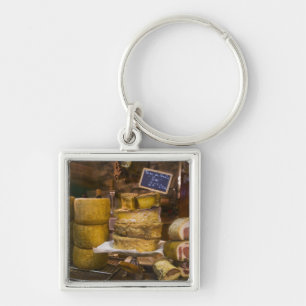 France, Corsica. Local cheeses and charcuterie Key Ring