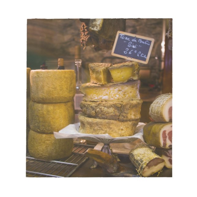 France, Corsica. Local cheeses and charcuterie Notepad (Front)