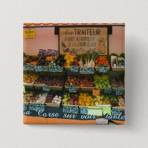 France, Corsica. The Taste of Authentic Corsican 15 Cm Square Badge