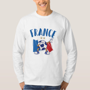 France Dabbing Soccer Ball Flag 2 stars T-Shirt