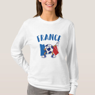 France Dabbing Soccer Ball Flag T-Shirt
