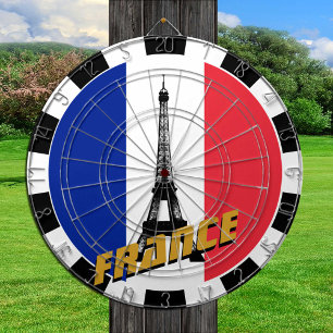France Dartboard & French Flag, Paris / game board