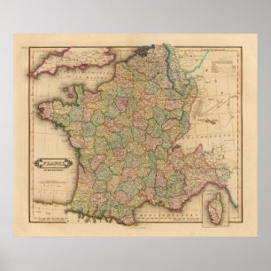France, departments poster