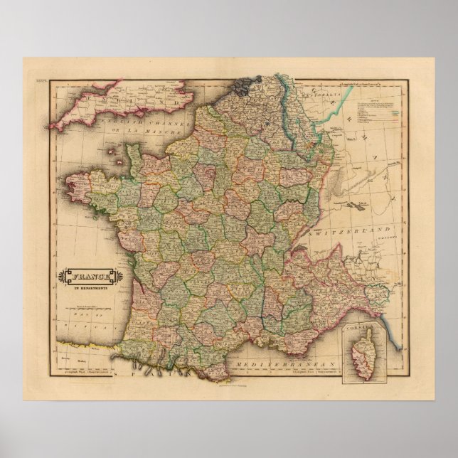 France, departments poster (Front)