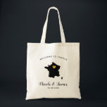 France Destination Wedding Welcome Bag Tote<br><div class="desc">Wedding weekend welcome gift bag for out of town guests to your wedding,  featuring image of France,  with gold heart.  Fill tote with your favourite goodies.</div>