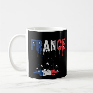 France Dripping Flag Football Coffee Mug