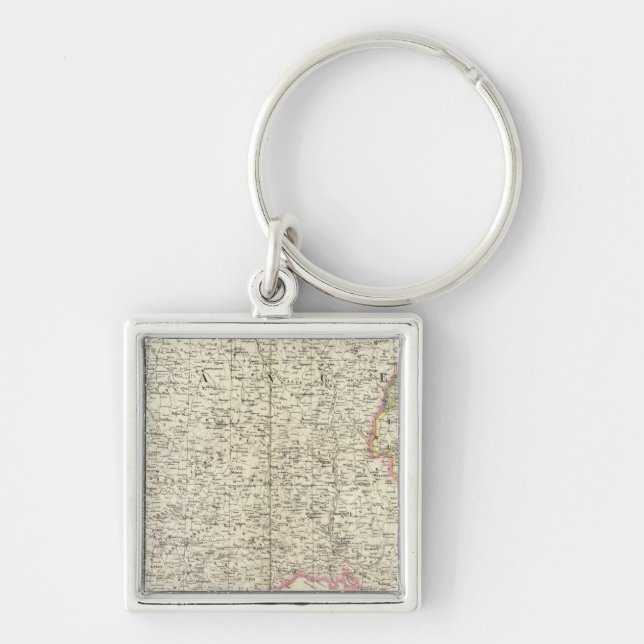 France, Europe 19 Key Ring (Front)