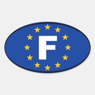 France - European Union Oval Sticker
