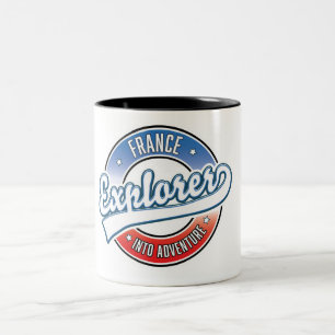 France explorer into adventure Two-Tone coffee mug