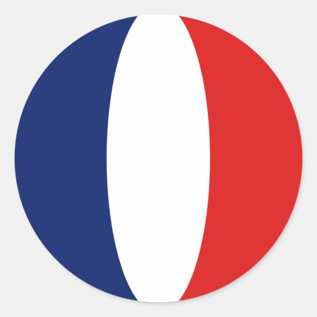 France Fisheye Flag Sticker (Front)