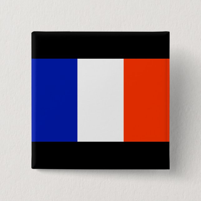 france flag 15 cm square badge (Front)