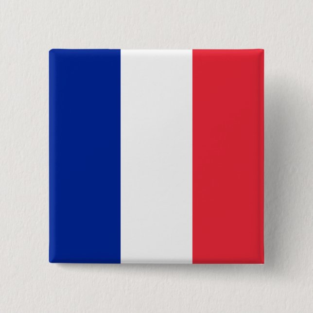 France Flag 15 Cm Square Badge (Front)