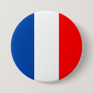France flag 7.5 cm round badge