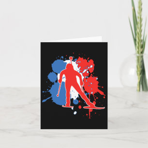 France Flag Biathlonist - French Biathlon 1  Card