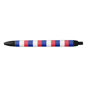France Flag Black Ink Pen