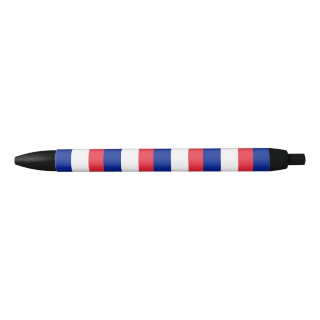 France Flag Black Ink Pen (Front)