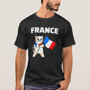 France Flag Cat French Colours Kitten T-Shirt