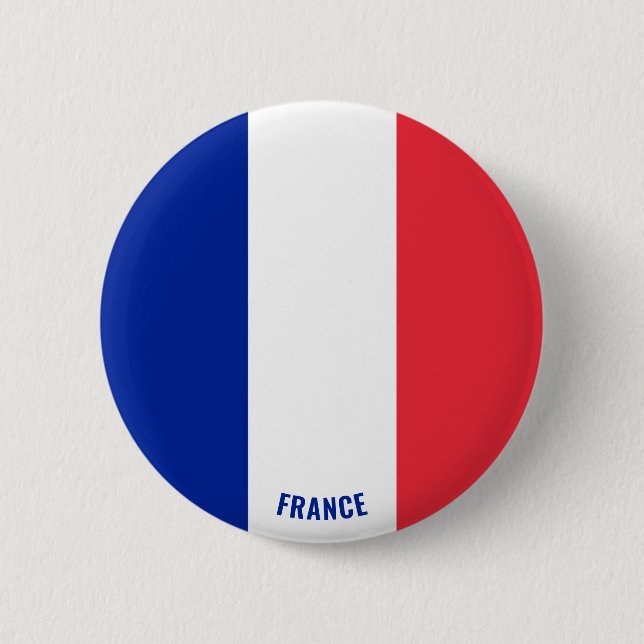 France Flag Charming Patriotic 6 Cm Round Badge (Front)